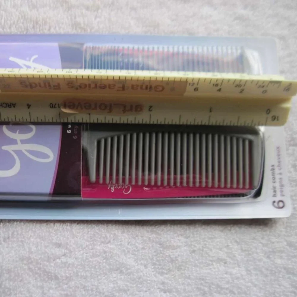 Goody Value 6 Pack Plastic Multi Hair Super Comb Set All Purpose Style Detangle